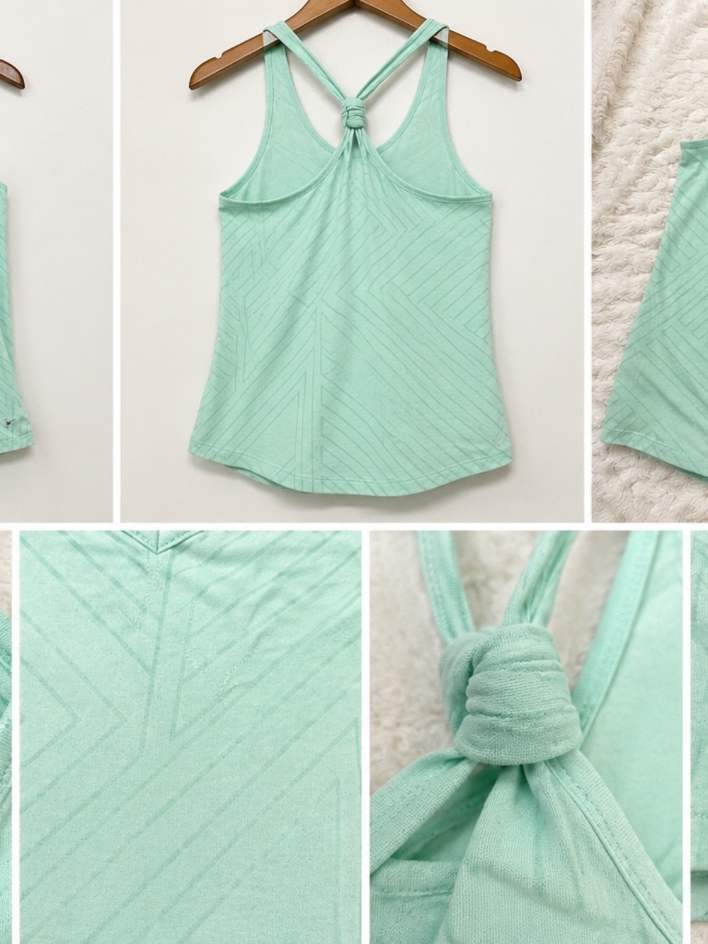 Old Navy Active Mint Green Knot Back Tank Cover Up Top XL